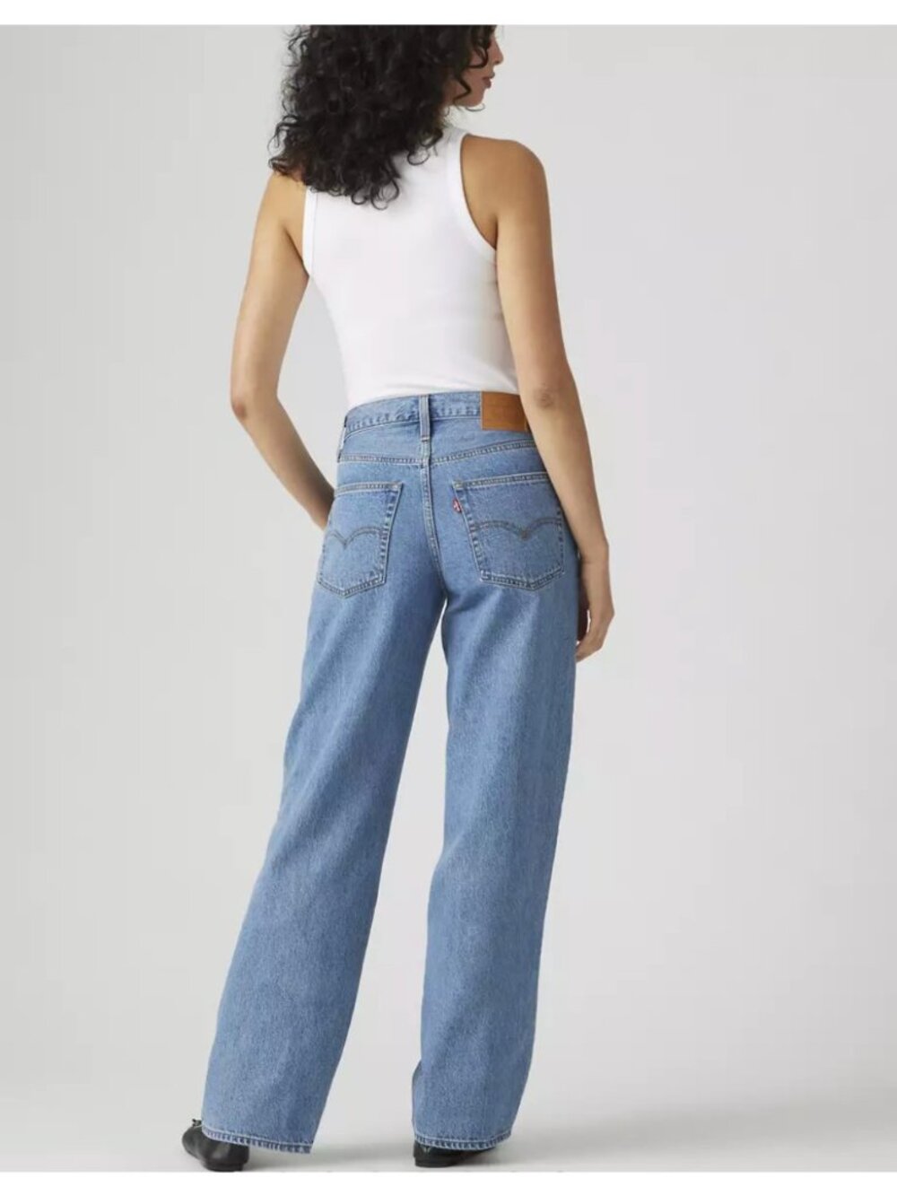 New Levi's Premium 26x30 Baggy Dad Women's Jeans Own It Stone - Medium Wash - Picture 3 of 6